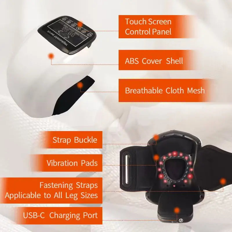 Portable knee massager vibration hot compress charging design/caring for knee health giving gifts to elders and friends