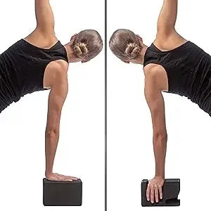 Yoga Blocks 2 Pack Reduces and Prevents Wrist Pain/Enhances Comfort Stability and Grip Strength