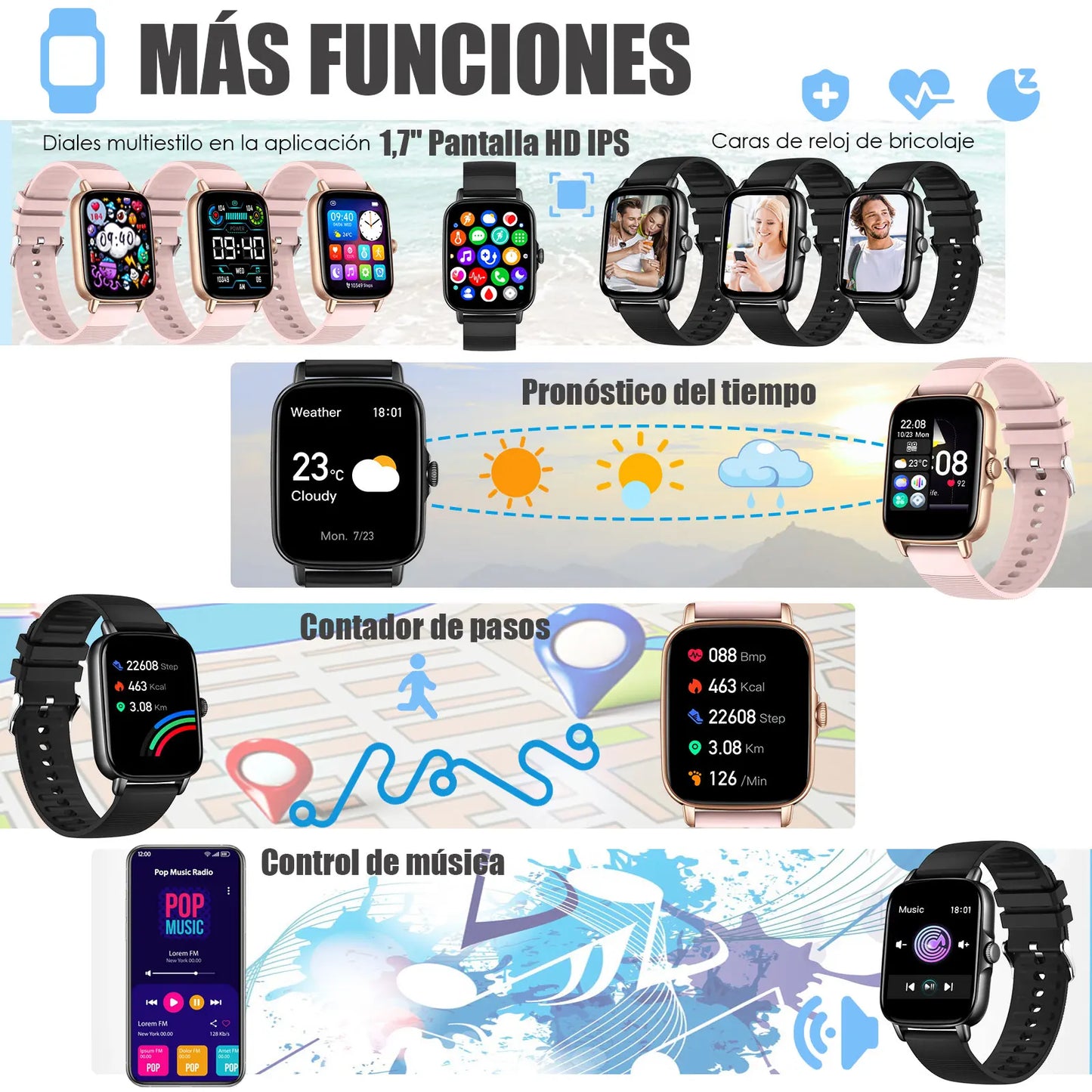 2026 Smart Watch for Men Women Fitness Tracker with Heart Rate/Sleep Monitor Activity Tracker 1.83" HD Waterproof Watch