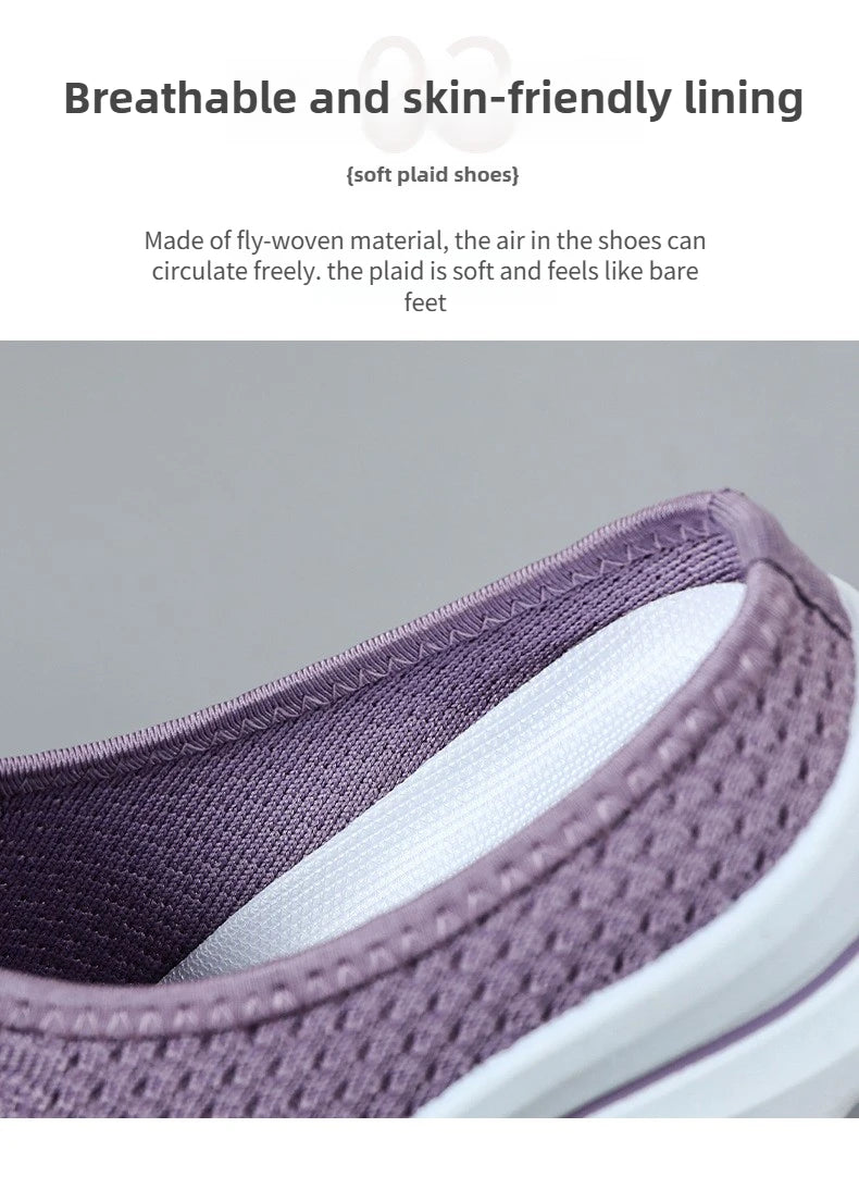 Women's Summer Breathable Commute Half Drag Shoes Soft Sole/Lightweight Slip On Casual Comfortable Odor-Resistant