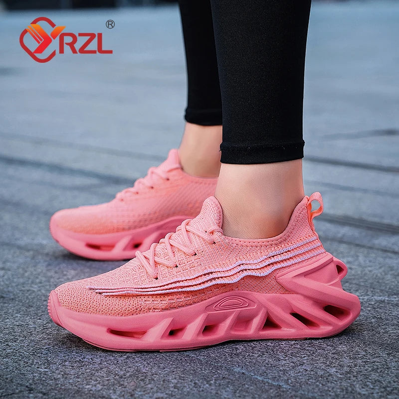 YRZL Sneakers Women Running Shoes Breathable Mesh Comfortable/Athletic Sneakers for Men Non Slip Sports Shoes for Woman