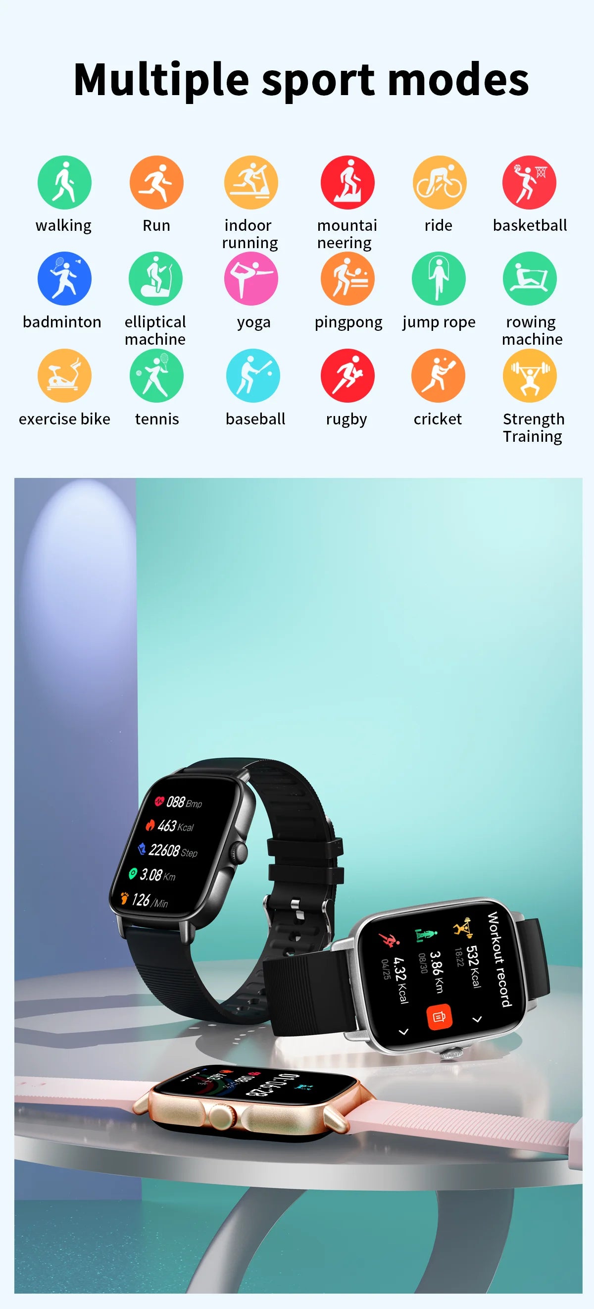 2026 Smart Watch for Men Women Fitness Tracker with Heart Rate/Sleep Monitor Activity Tracker 1.83" HD Waterproof Watch