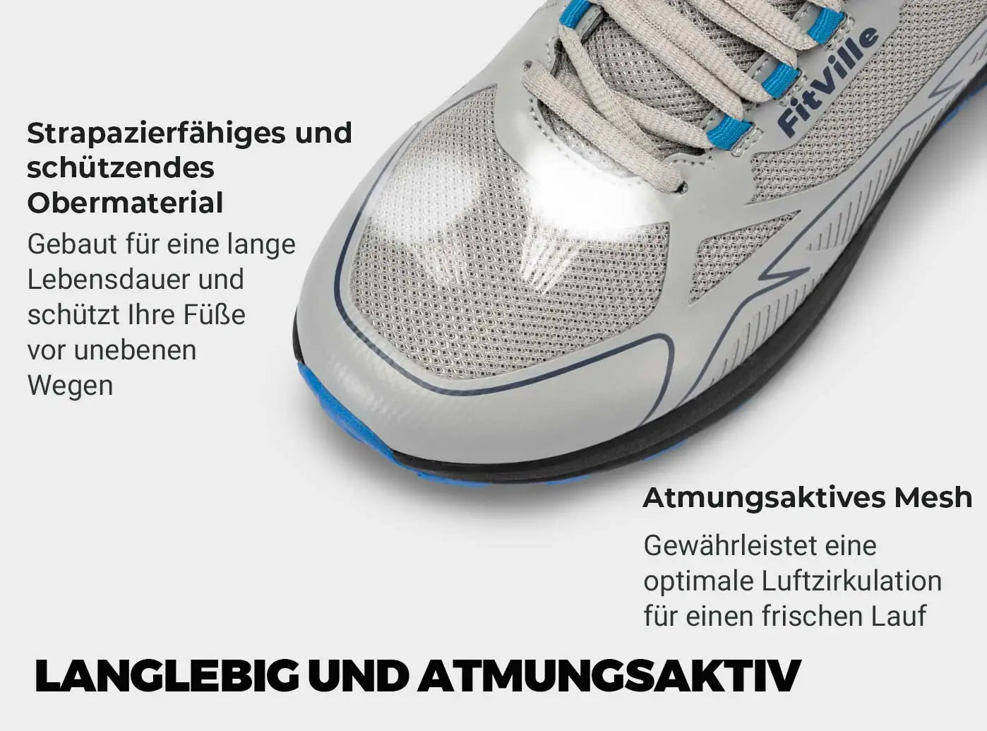 FitVille Extra Wide Trail Running Shoes Non-Slip Men's Sneakers/Lightweight for Male Swollen Feet Arch Support Pain Relief