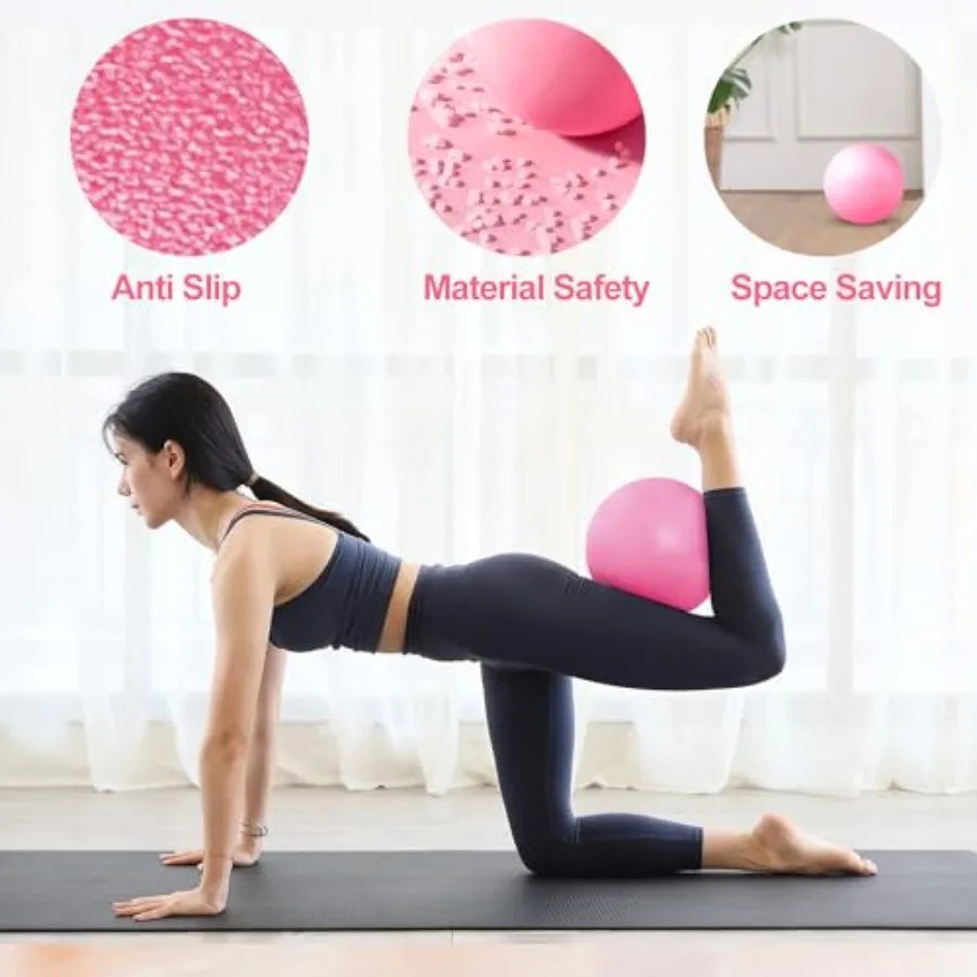 Mini Exercise Barre Ball for Yoga Pilates Stability Exercise Home Workout/Core Training and Physical Therapy Small Bender Ball