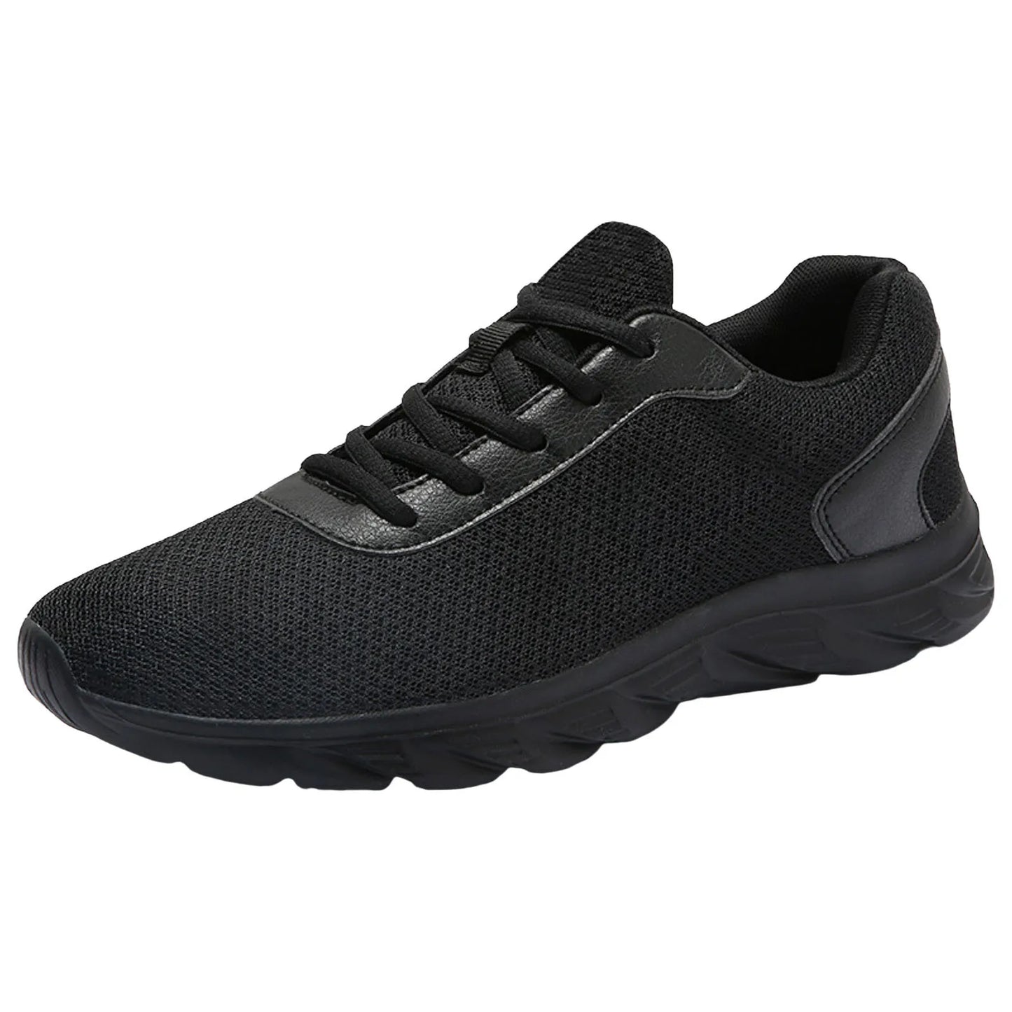 Mens Leather Sneaker Sports Shoes Simple Solid Color Fashion Summer/New Pattern Mesh Breathable Classic Sneaker