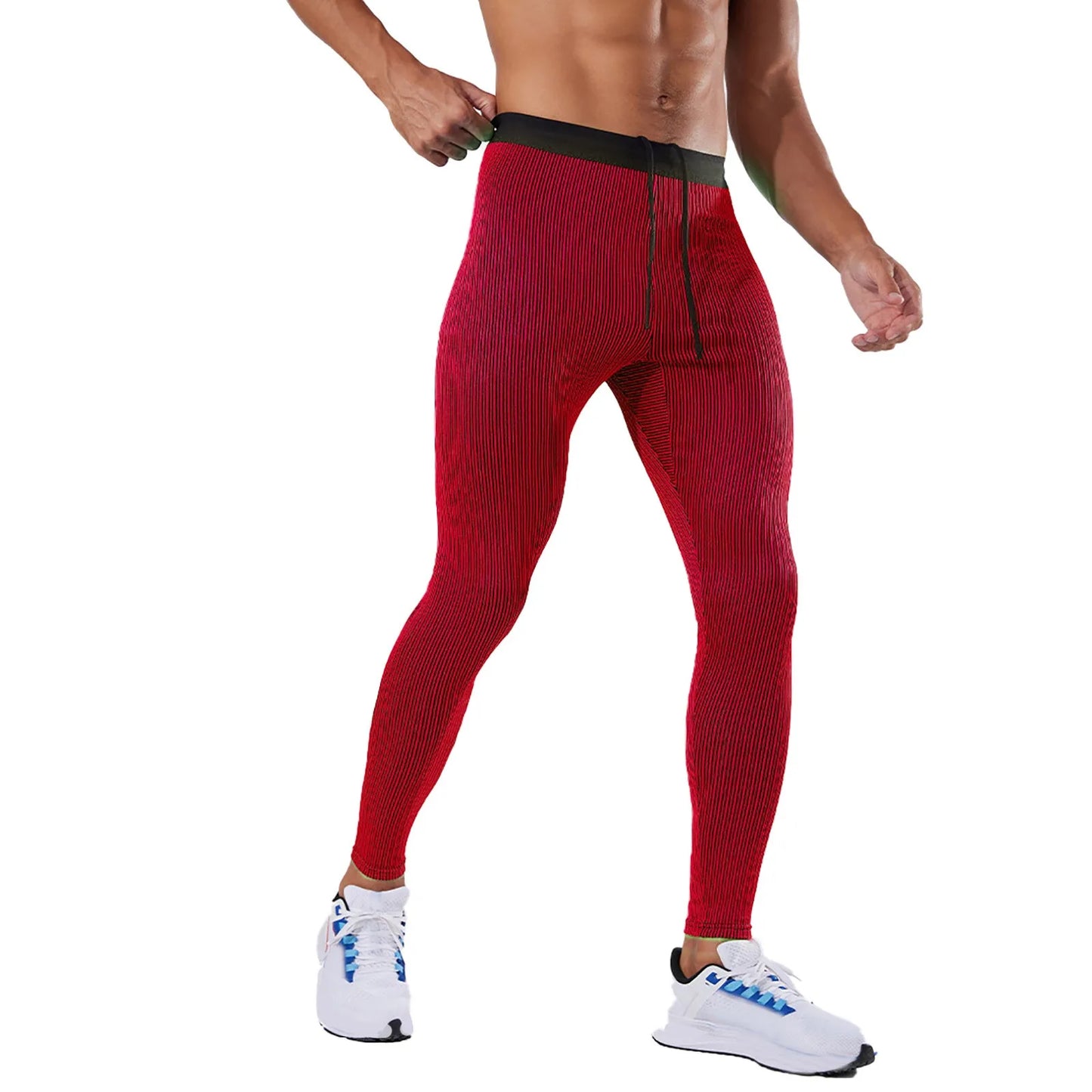 Men's Fit Tight Running Tight Pants Threaded Elastic Fitness Pants/Gym Athletic Pants Skinny Push Up 2024