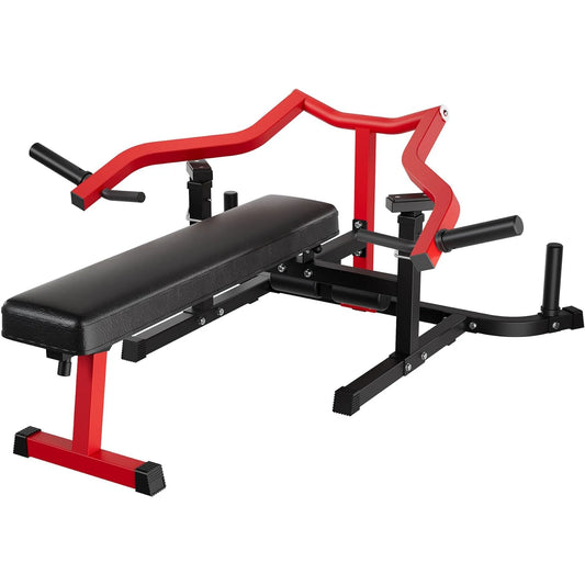 Chest Press Machine with Adjustable Bench and Converging Arms/Bench Press and Chest Workout Machine Features Flat for Home Gym