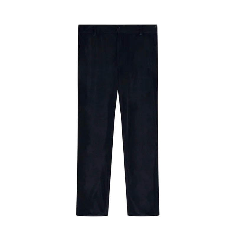 Men s Stylish  Fit Corduroy Trousers Mid Rise Solid Color/Casual Tapered Pants Long Straight Leg Pants