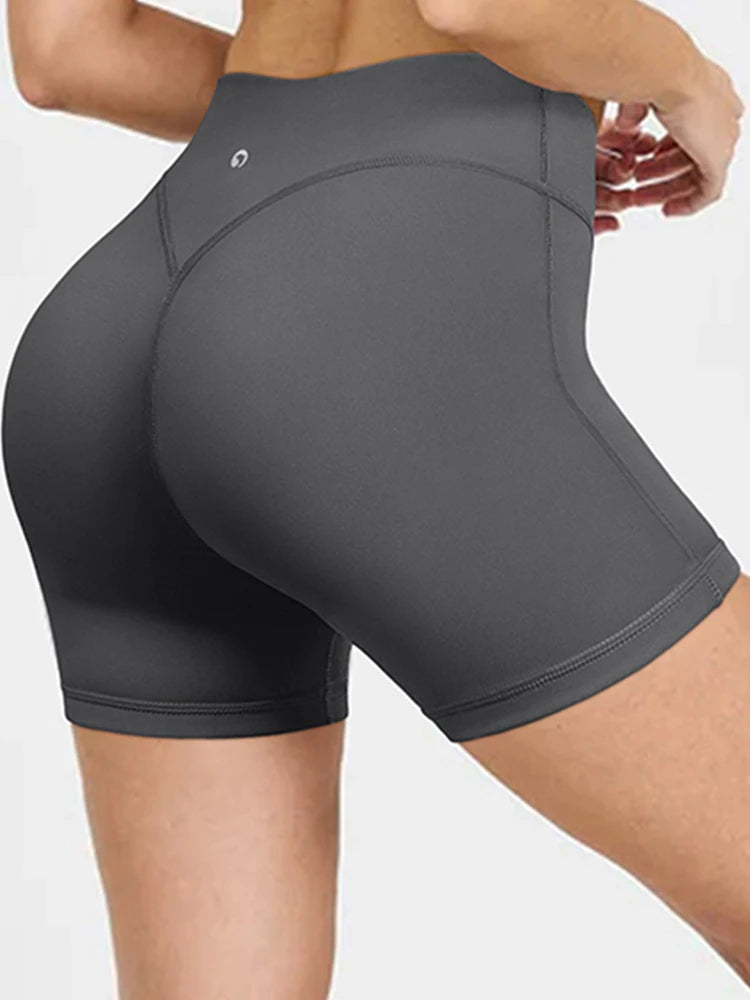 Summer Women's High-Waist Breathable Yoga Shorts High/Elastic Running Tights Leggings Cycling Workout Gym Sports Shorts