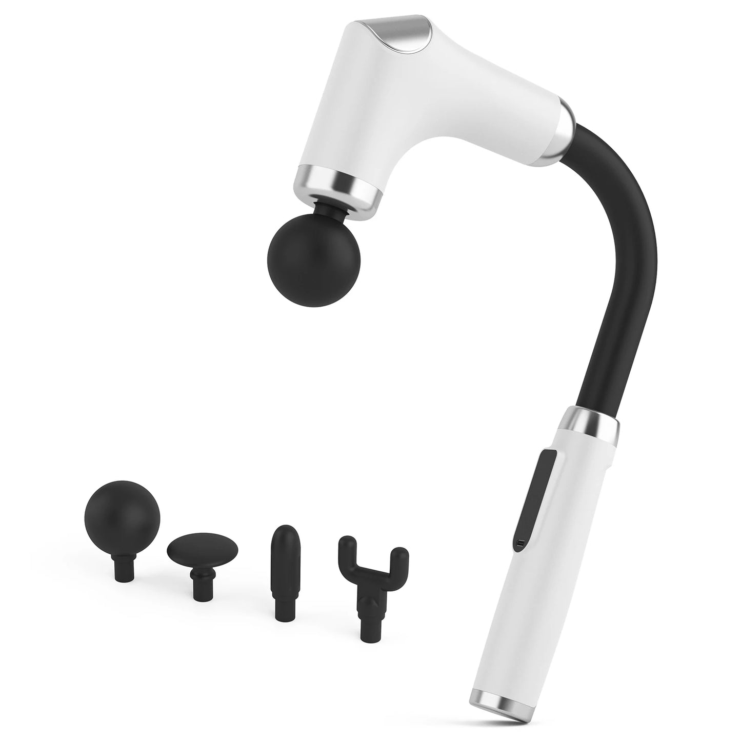 New 8-in-1 Long-Handle Massage Gun. Relieves Back and Full-Body Muscle Tension/6 Speeds & 3 Massage Modes for Deep Tissue