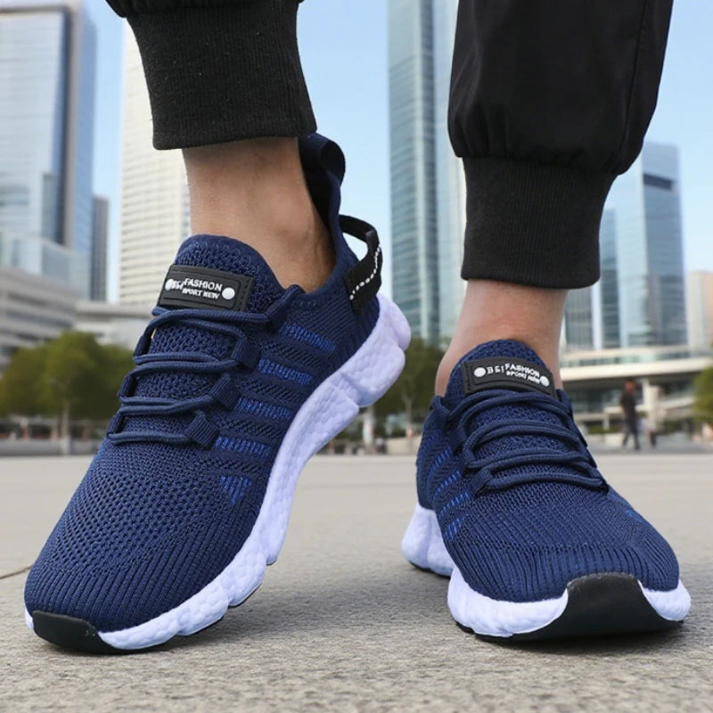 Running Shoes for Men Lightweight Soft Soled Mesh Breathable/Lace Up Casual Shoes Outdoor Exercise Sneakers Men