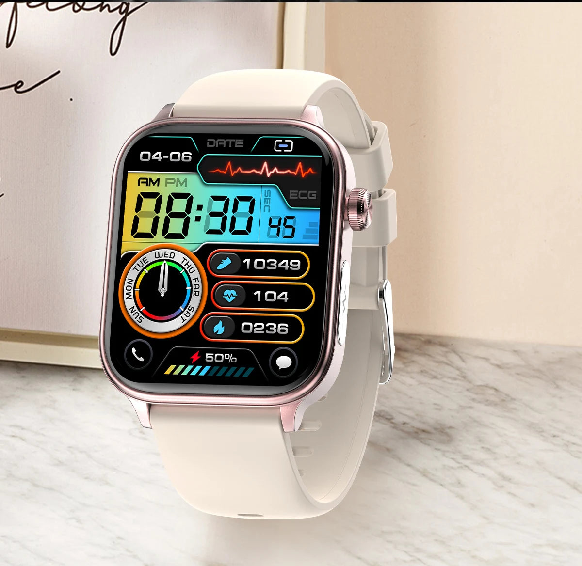 New Al Science Diagnosis Blood Lipids Uric Acid Blood Oxygen/Smart Watch Men ECG+PPG Voice Bluetooth Call Health Smartwatch