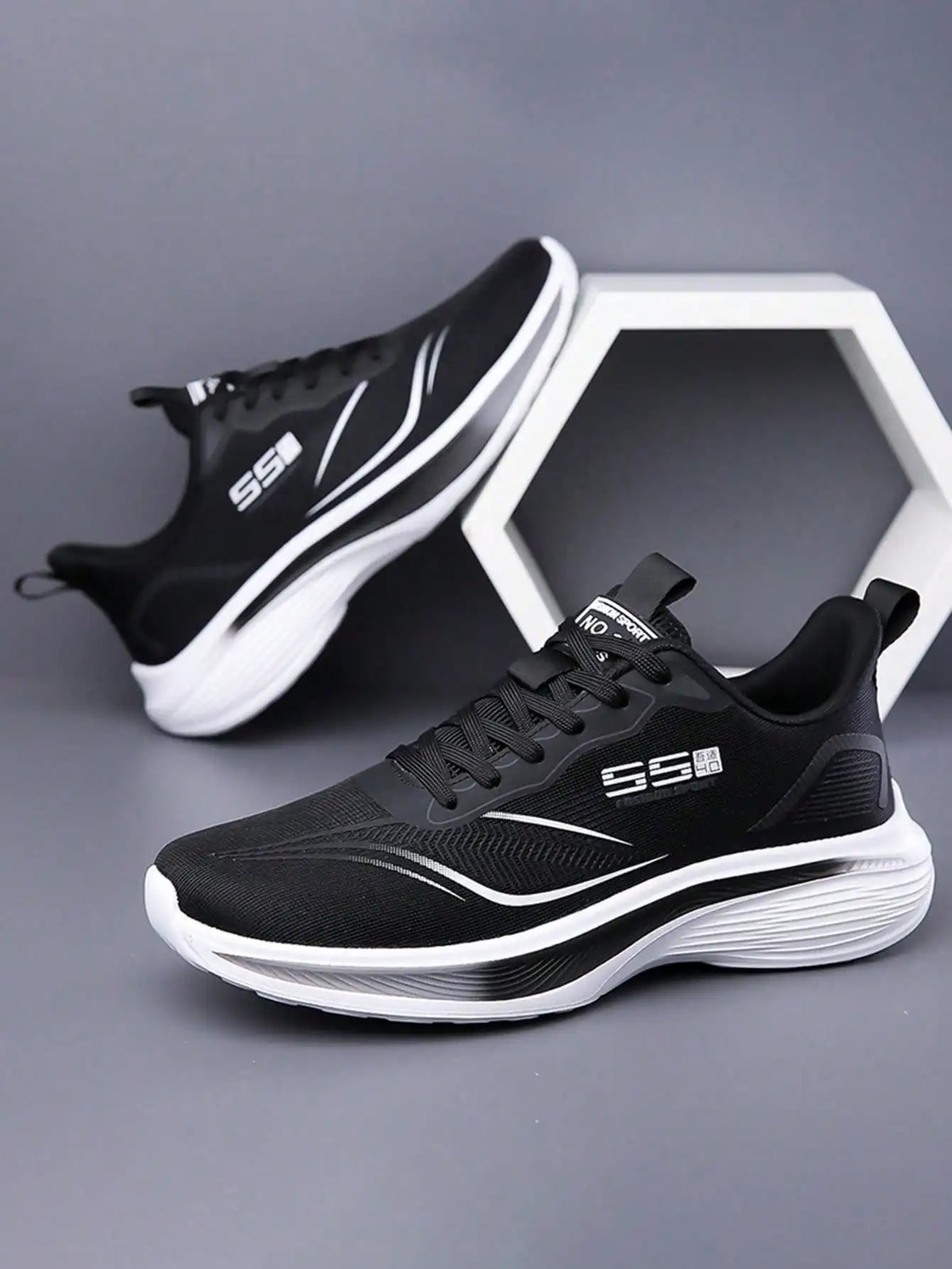 Lightweight Breathable Men's Running Shoes With Shock-Absorbing Sole/Non-Slip Wear-Resistant, Perfect For Daily Workouts