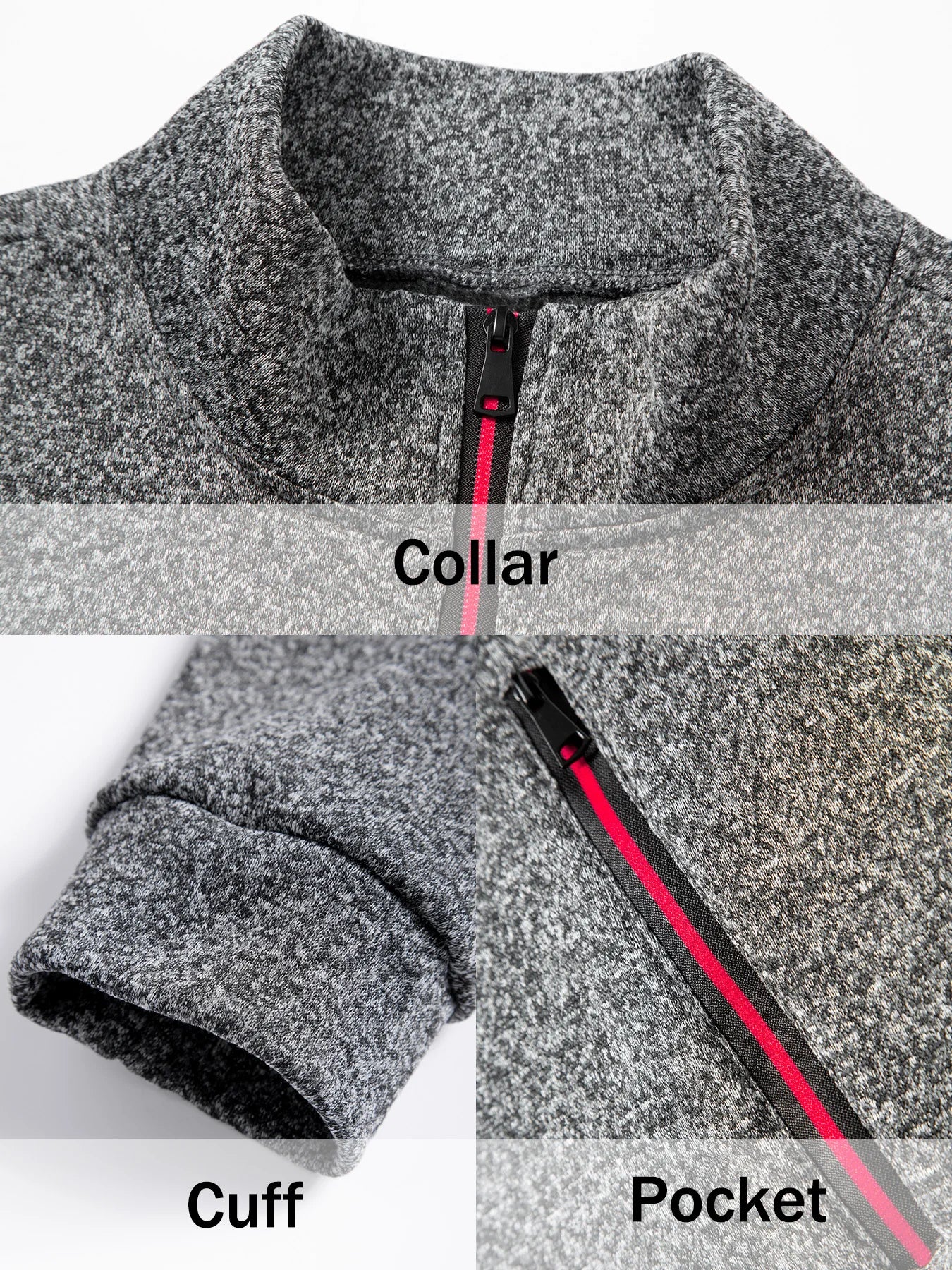 Men Running Track Jacket Contrast Trim Zip‑up Sports Coat Casual/Windproof Athletic Jacket Full Zip Stand Collar Workout Outerwear