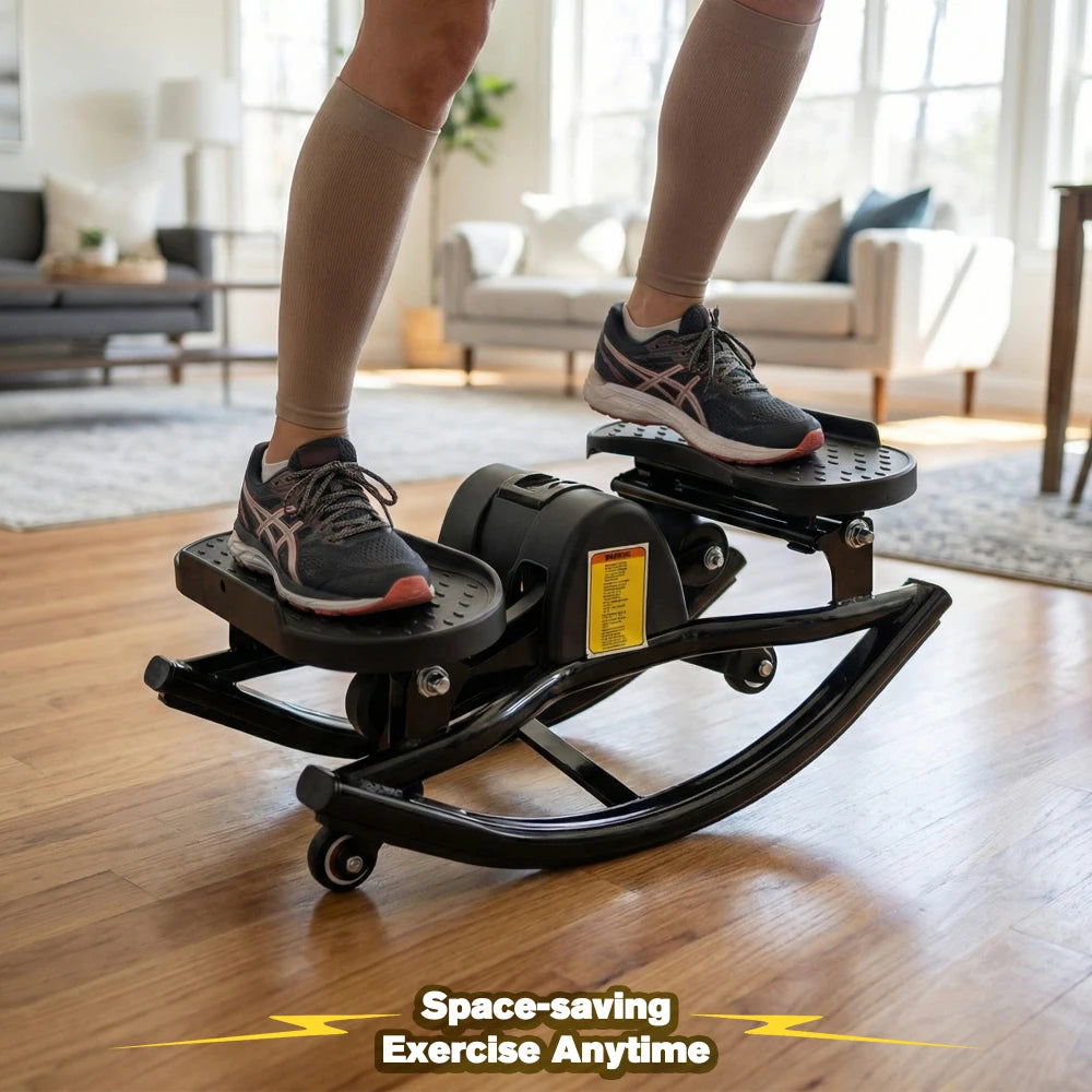 Ye Swing Stepper Machine Easy Home Aerobic Fitness Targets Waist & Legs/in Compact Design Foldable Quiet Family-Friendly