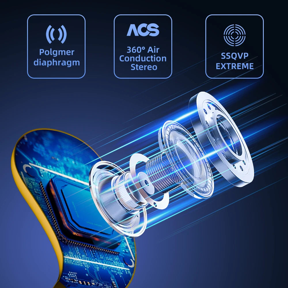 Sports TWS Bluetooth 5.4 Earphones with Mic Wireless Headphones/Noise Canceling Earbuds In-Ear Waterproof Headsets