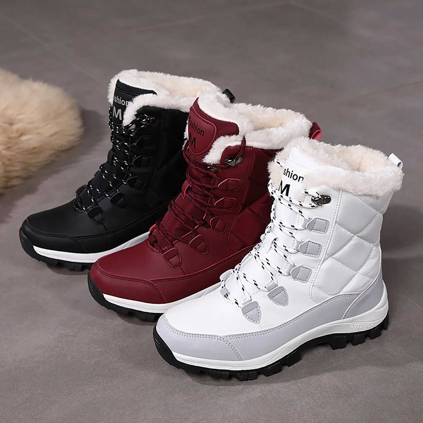 Winter Snow Boots For Women Casual High-Top Shoes/Northeast Big Size Female Outdoor Travel Tote Winter Boots