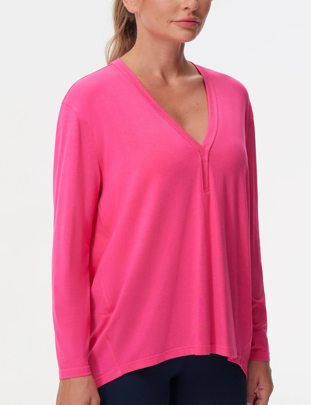 THE GYM PEOPLE Women's Long Sleeve Workout Shirts/Loose Fit V-Neck Running T-Shirts Tops