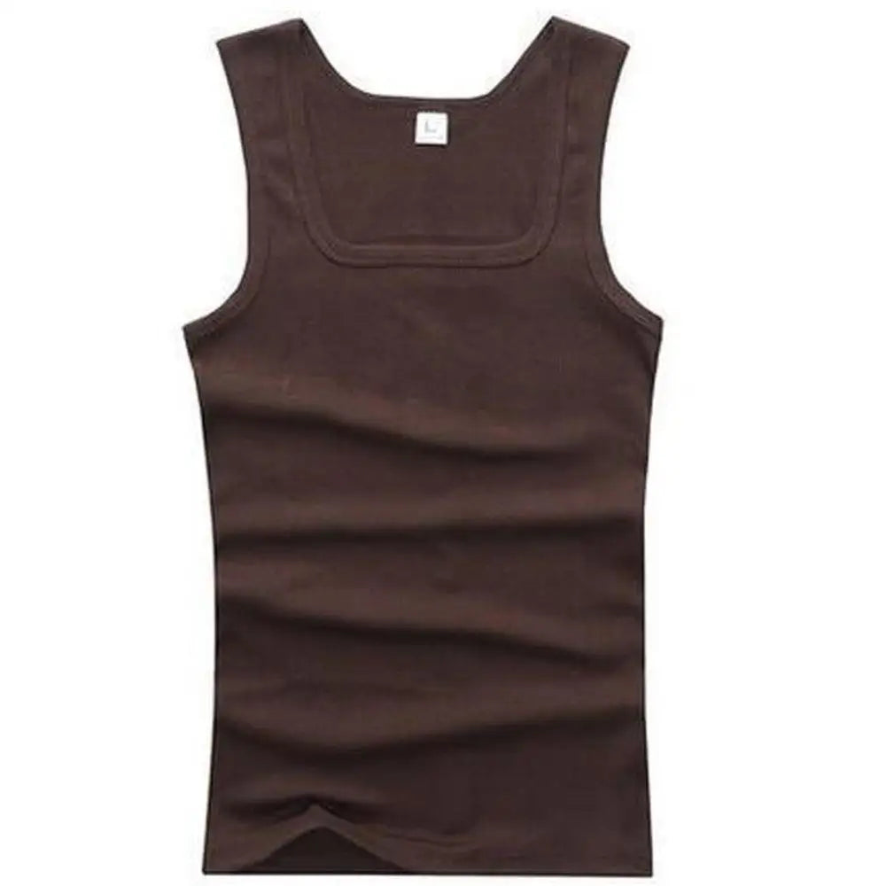 Hot Sale Men's Sleeveless Breathable Fitness Vest Basic Elastic Tank Top/Men's Cotton Bodybuilding T-shirt Classic Color Clothes