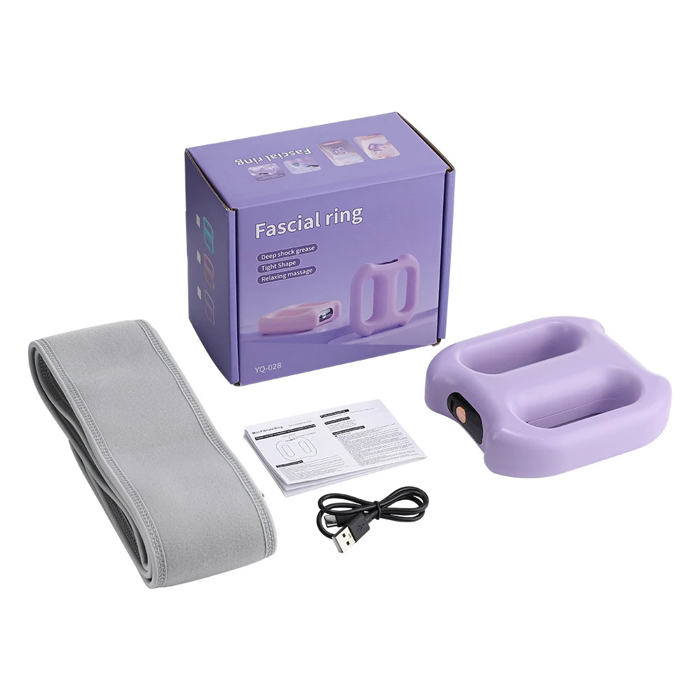 Electric Body Fascia Ring Portable Dual-Ring Vibration Fascia Massager/For Back Waist Arm Leg Fat Burning Weight Loss