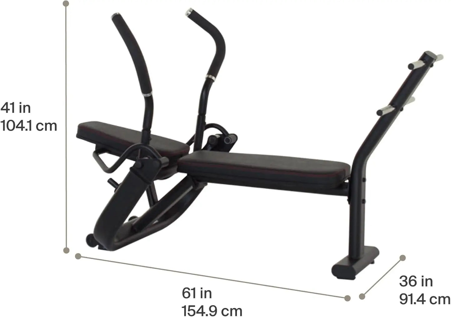 Core Strengthening Ab Bench for Home Gym with Built-In Weight/Exercise & Fitness Equipment for Core Strength Training