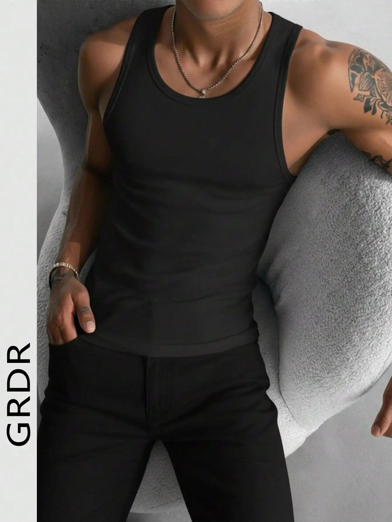 Men's Solid Color Tank Top Slim Fit U-Neck Sleeveless T-Shirt Basic/Casual Vest For Men Gym Workout Summer Streetwear Tops