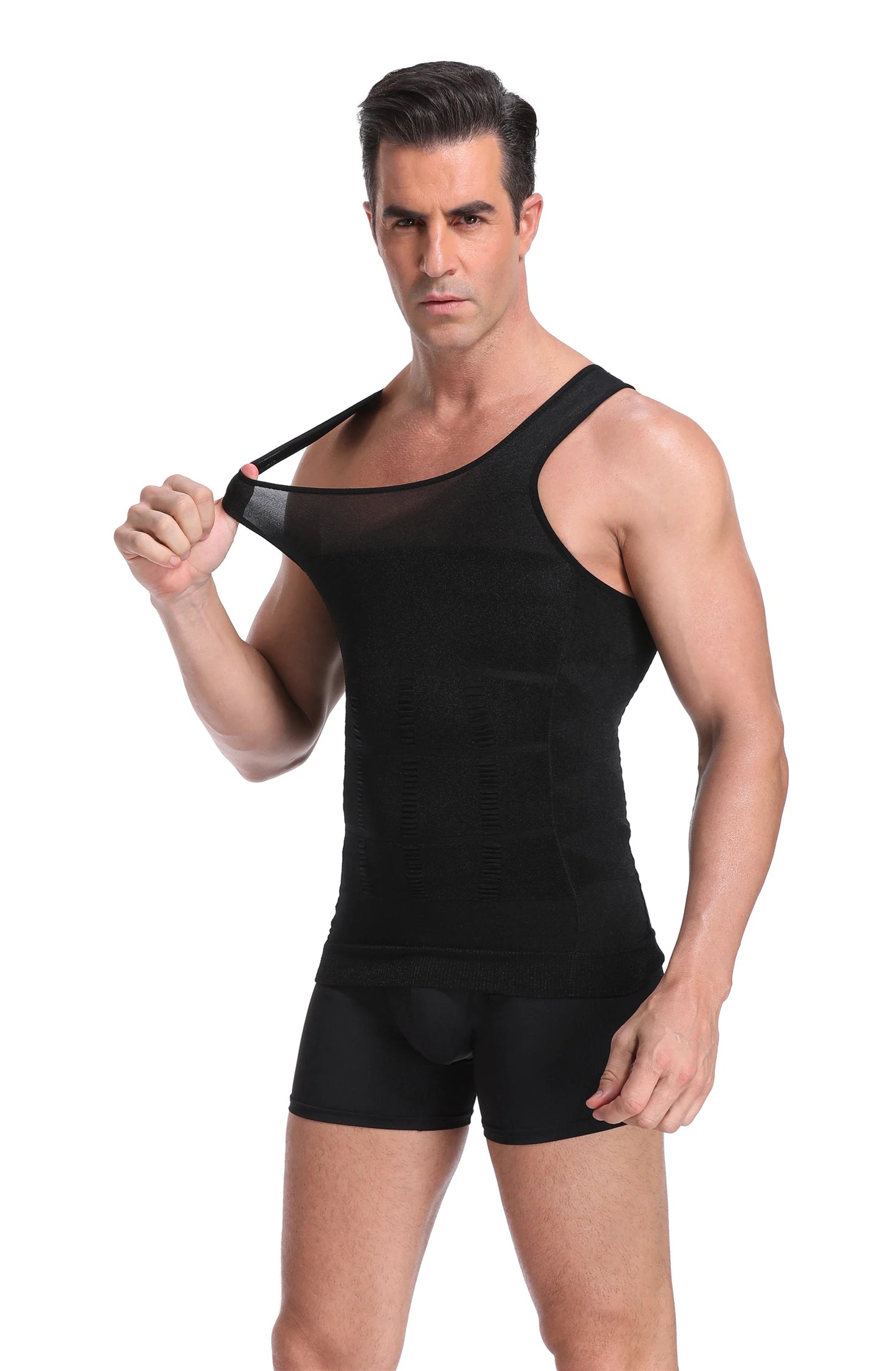 Men's Slimming Body Shaper Vest Streamlined Compression Support/Tummy & Chest Sculpting Breathable Everyday Wear