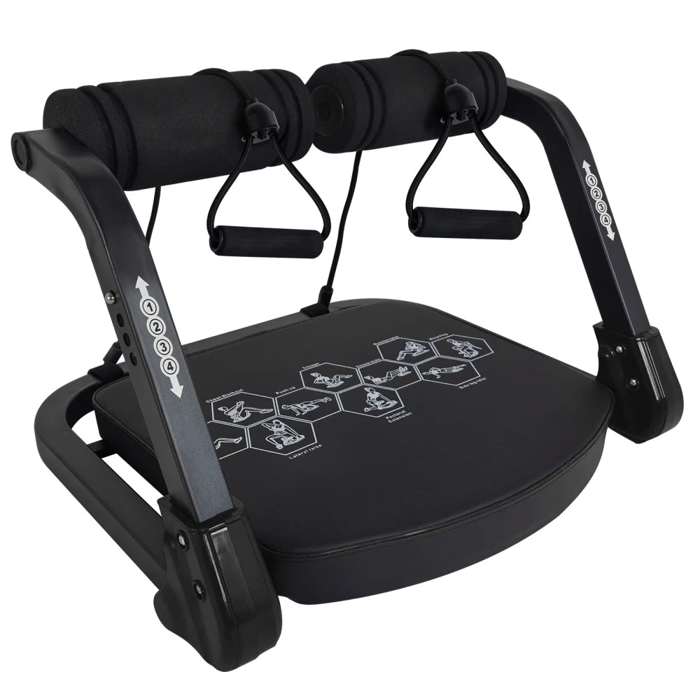 Yes Ab Core Trainer Abdominal Machine/with Resistance Bands for Home Gym Black