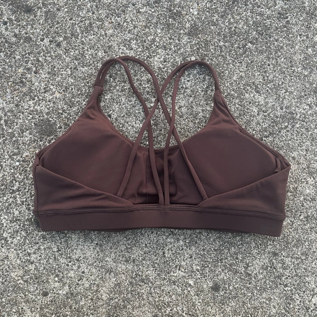 Solid Color Cross Fitness Bra Soft High Strength Women Tight Sport Top/Comprehensive Training Gym Yoga Underwear With Chest Pad