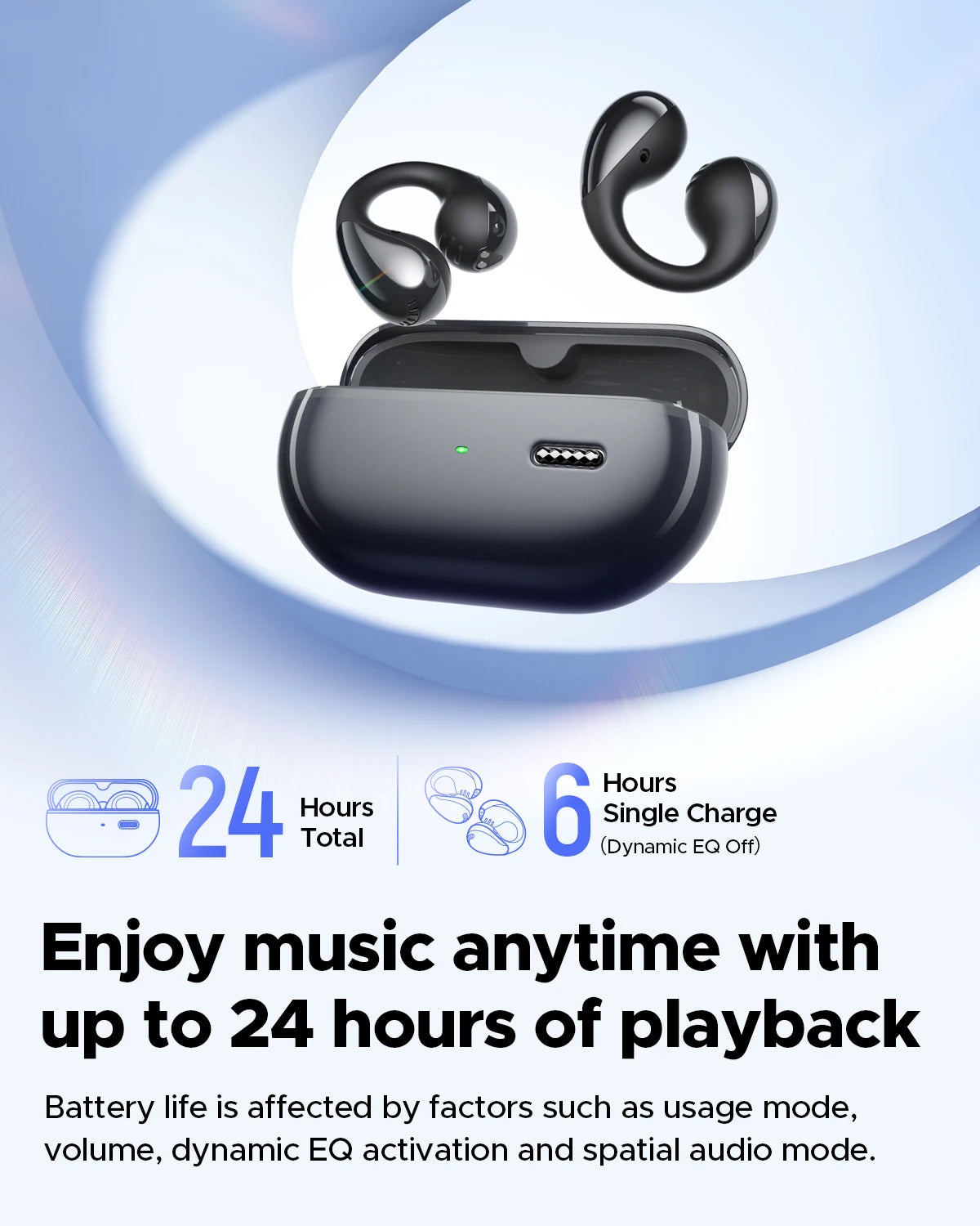 SoundPEATS PearlClip Pro Bluetooth 5.4 Opean-Ear Earbuds/Wireless Earphones Multipoint Connection Clip on Headphones