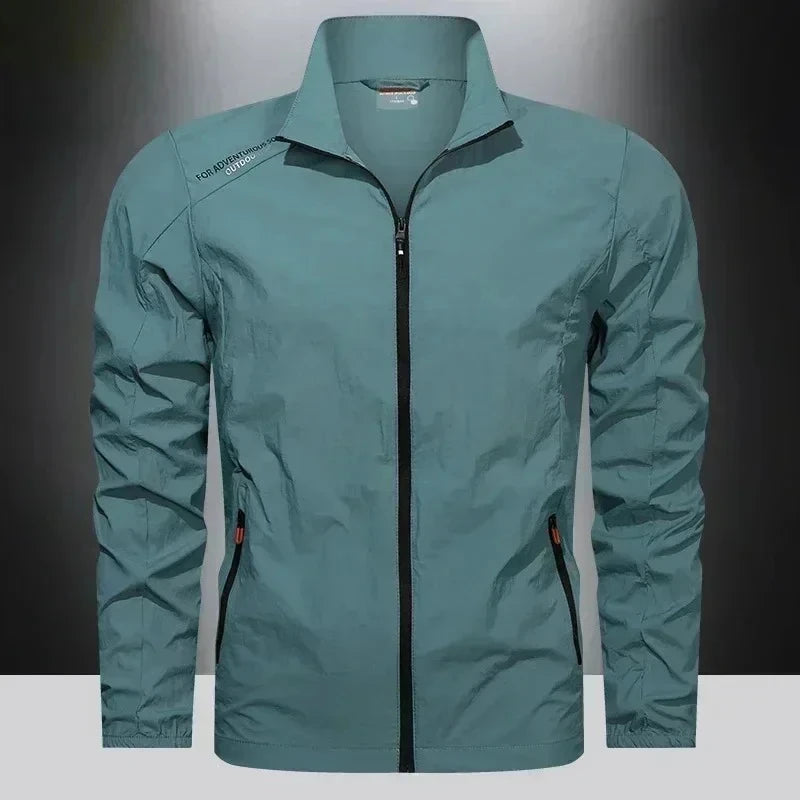 UPF100+ Men Summer Windbreaker Zip Pockets Uv Sun Protection Jackets/Breathable Ultra-light Clothes Outdoor Skin Thin Coats