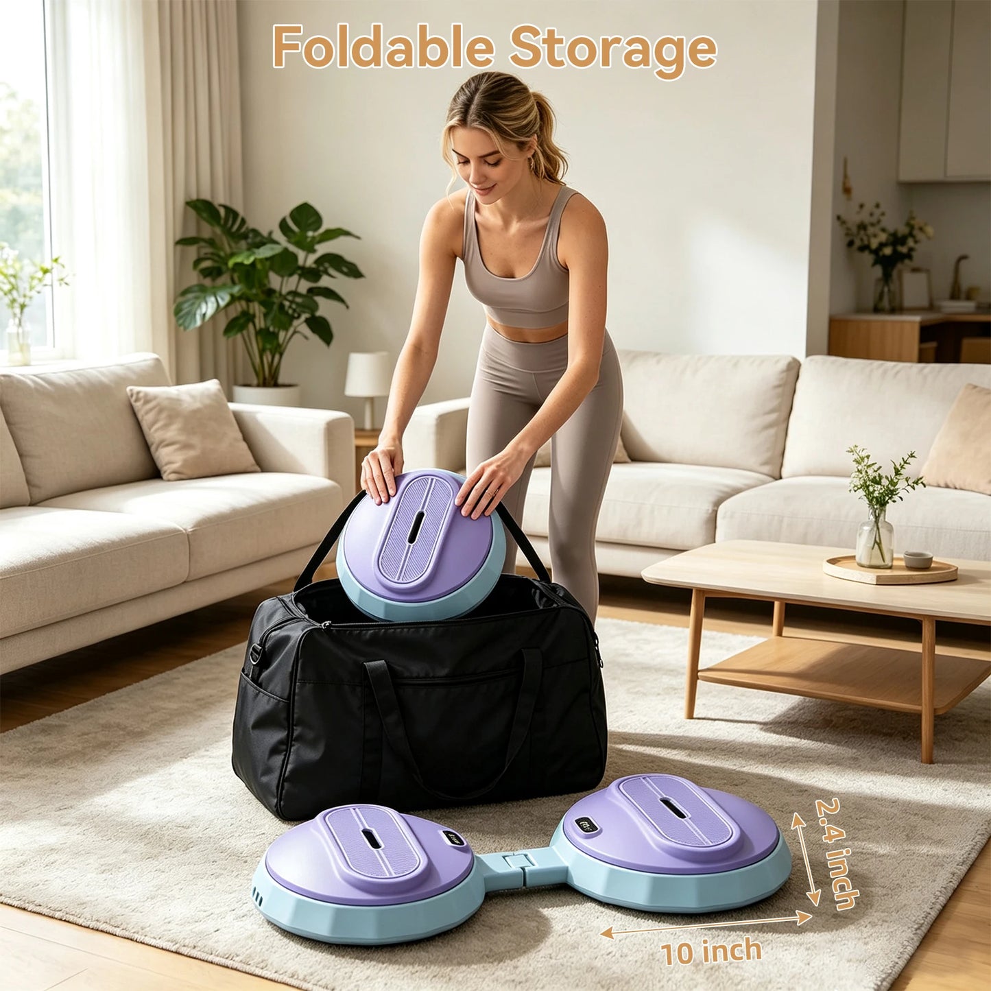 Multifunctional Waist Twisting Disc Portable Body Shaping Twist Board/for Waist & Leg Training Waist Massage Fitness Equipment Easy Storage