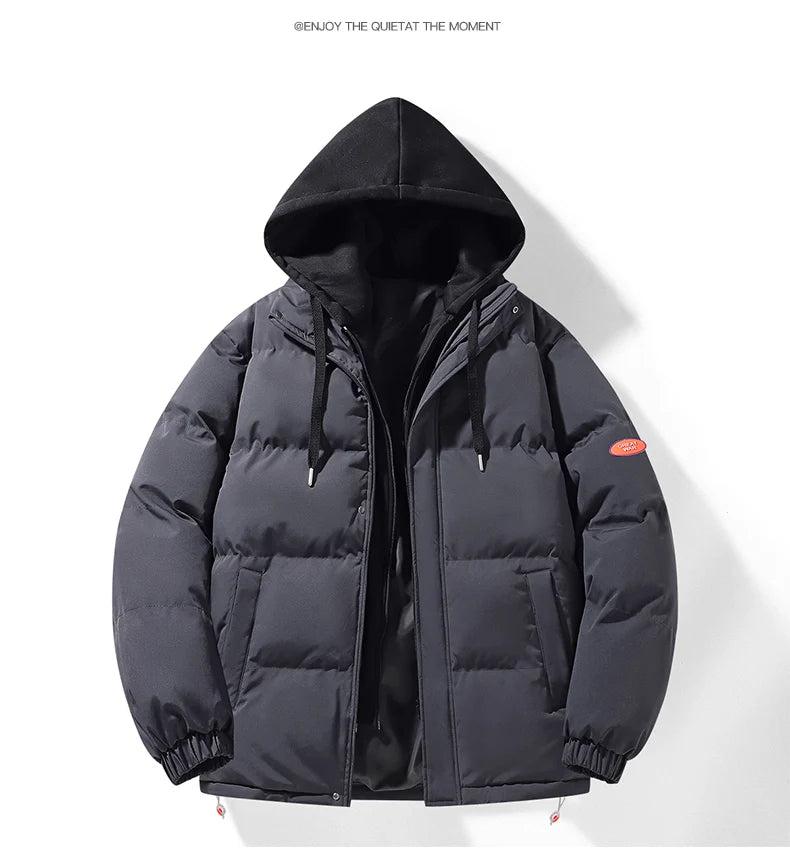 Fashion Men's Hooded Parka Jackets Thick Warm Outdoor Streetwear/Casual Winter Quality Male Puffer Jacket Couple Coats
