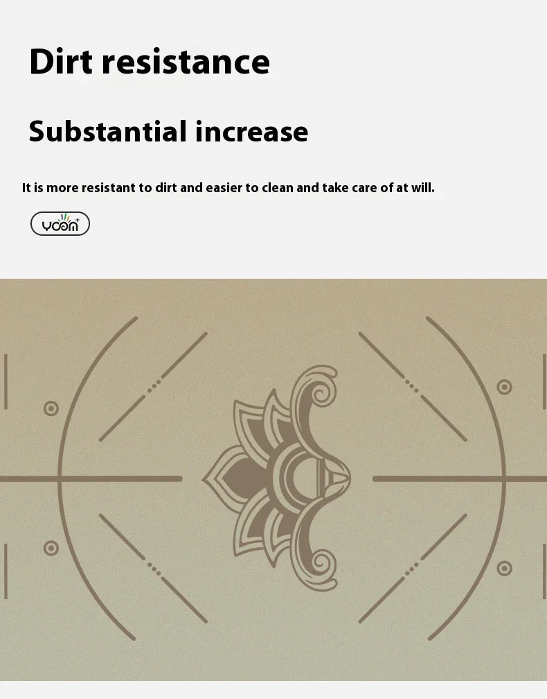 New Women's Home Fitness Yoga Mat 5mm Natural Rubber/with Coconut Fiber Texture, Wide Non-Slip & Durable Mat