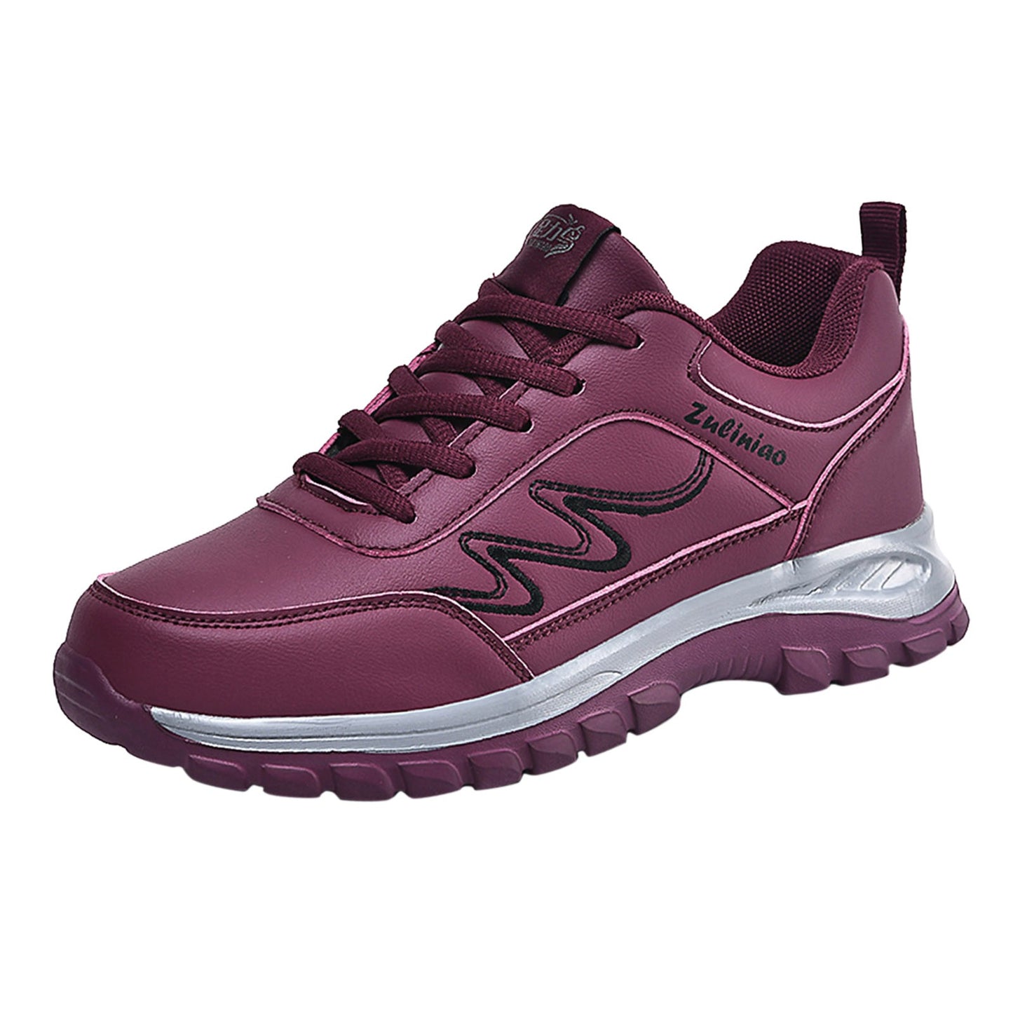 Fashion Autumn Women Sports Shoes Flat Non Slip Waterproof Lace Up/Simple Texture Design Casual Style Breathable Sports Sneakers