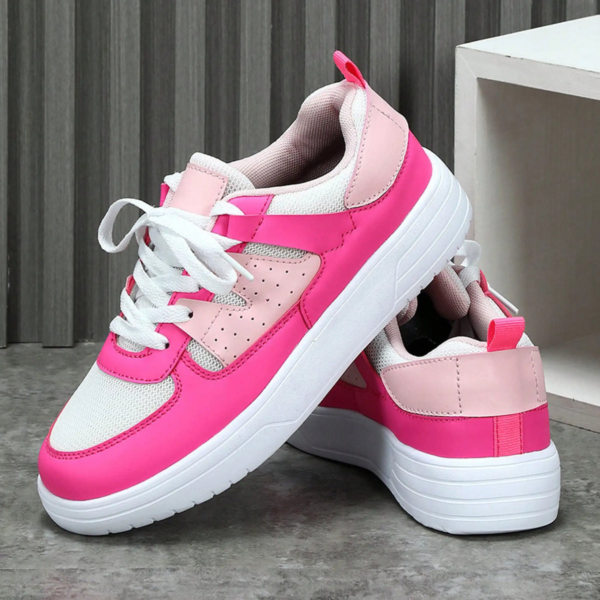 Comfortable Sneakers For Men And Women/White And Pink Lightweight For Women Suitable For Walking