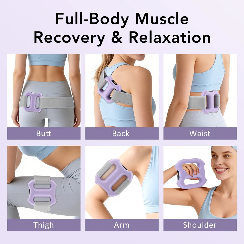 Electric Body Fascia Ring Portable Dual-Ring Vibration Fascia Massager/For Back Waist Arm Leg Fat Burning Weight Loss