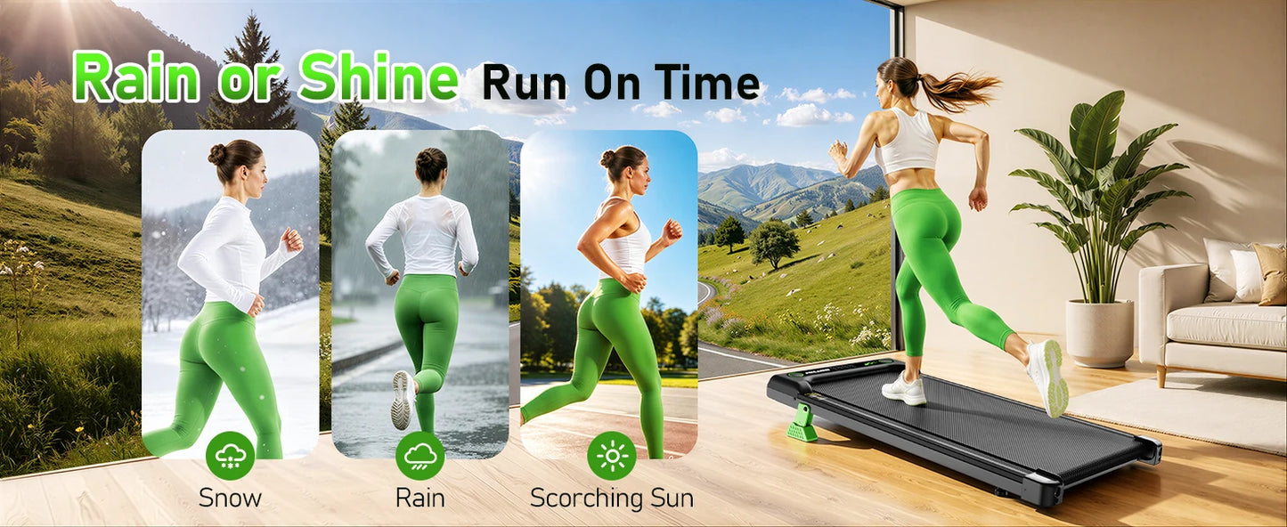 Akluer Walking Pad, Under Desk Treadmill with Incline for Home Office/2.5HP Portable Walking Treadmill with 300 Lbs Weight Capacity