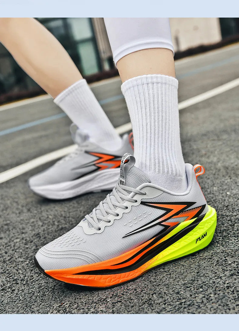Men Running Shoes Speciality Marathon Sports Shoes Breathable/Lightweight Carbon Board Women's Trend Athletic Sneakers