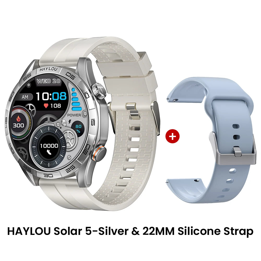 HAYLOU Solar 5 Voice Calling Smartwatch 1.58'' AMOLED Display 60Hz Smart Watch/24H Health Monitoring Sports Smartwatch for Men