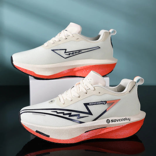 Running Shoes Carbon Marathon Men Sports Breathable/Lightweight Women's Comfortable Athletic Nonskid Sneakers