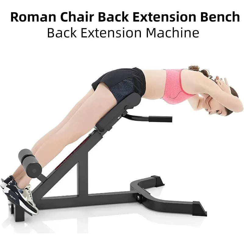 ComMax Roman Chair Back Hyperextension Bench Adjustable/Back Exercise Machine Home Gym Workout Equipment for Abs and Glute