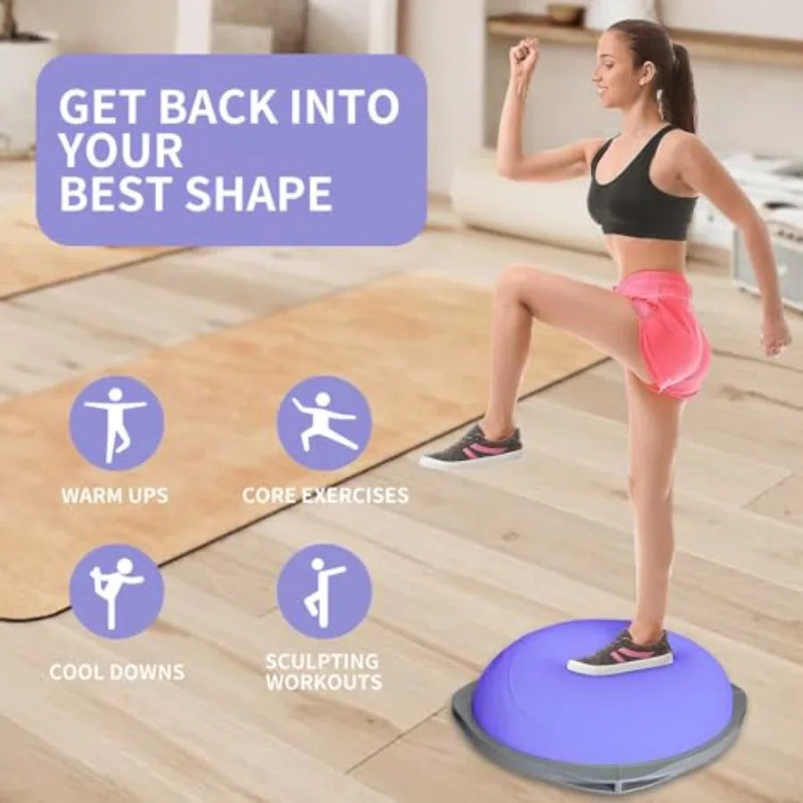 27.5 inch Anti Skid Surface Workout Equipment for Home Gym/Balancing Ball Half Ball Balance Trainer for Core Training