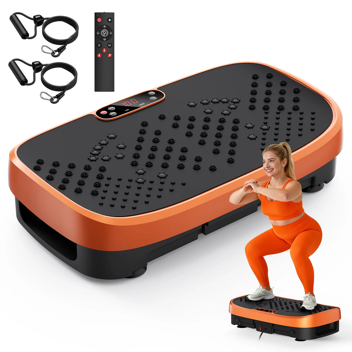 Vibration Plate Fat Burning Machine 120 Levels 330lbs Quiet Operation/Whole Body Workout Platform for Home Gym Balance Training