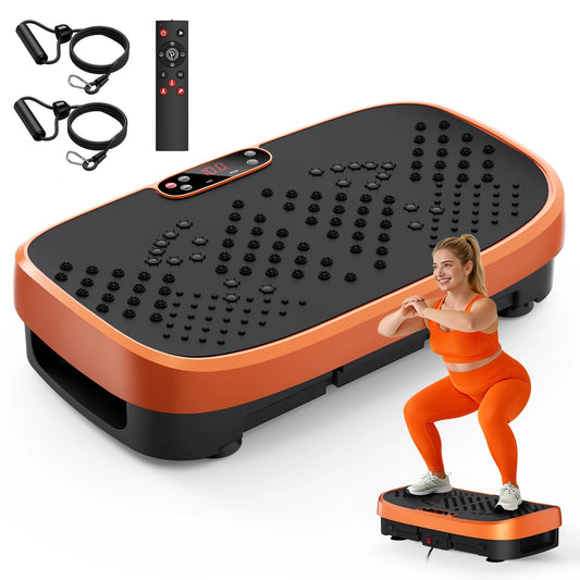 Vibration Plate Fat Burning Machine 120 Levels 330lbs Quiet Operation/Whole Body Workout Platform for Home Gym Balance Training