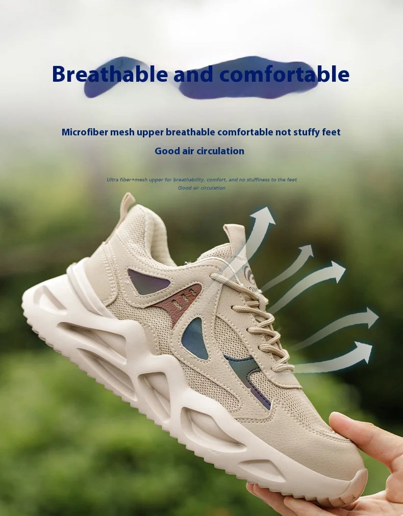 Soft Anti smashing Anti-Puncture Protective Safety Shoes For Men/Work Shoes Lightweight Breathable Work Safety Sneakers