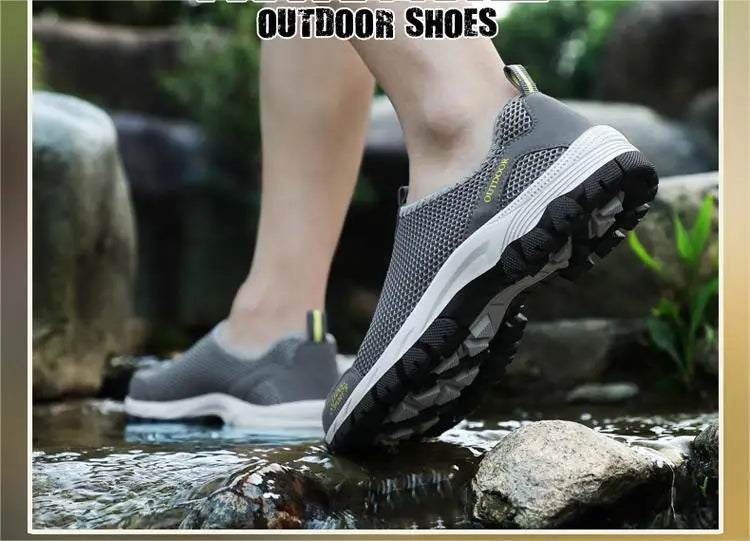 Oulylan Lightweight Women Casual Shoes Breathable/Slip on Sneakers Anti-slip Men's Flats Outdoor Walking Shoes