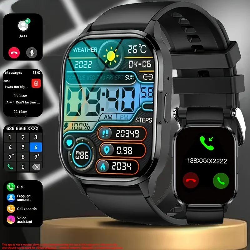 Simple and Stylish Women's Smartwatch, AMOLED HD Screen/Men's Smartwatch Wireless Calling Voice Assistant