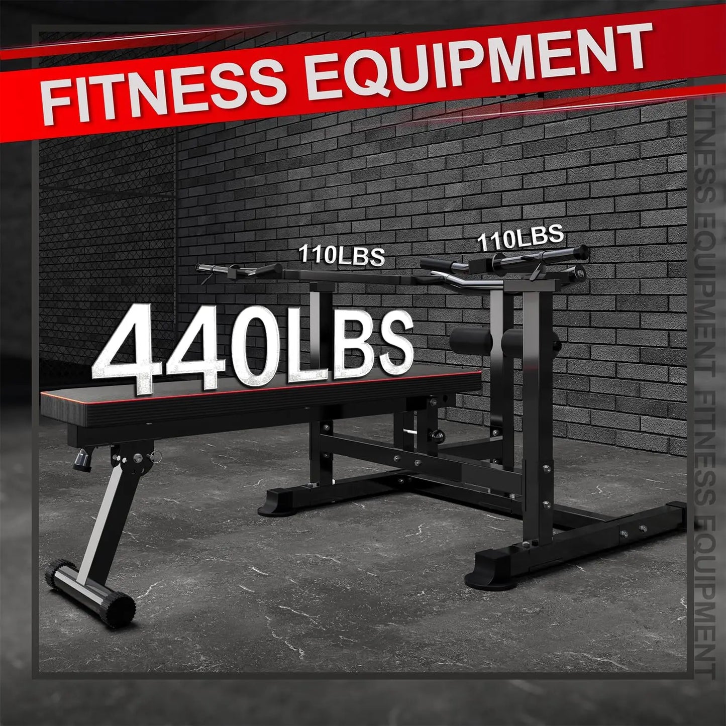 Bench Press Set Chest Press Machine with Independent Converging Arms/Adjustable Flat Incline Bench Press with Dumbbell Rack for