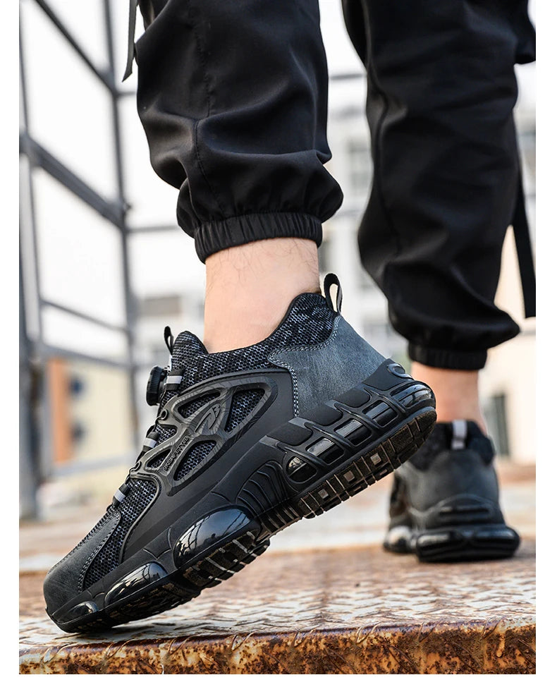 Work Safety Shoes Boots Women Steel Toe Cap Sport Sneakers/Puncture Proof Crash Proof Light Wear Resistant Industrial Shoes